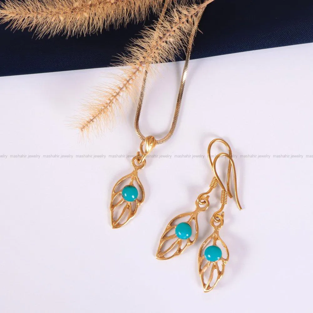 نیم ست فیروزه زنانه کد 2287