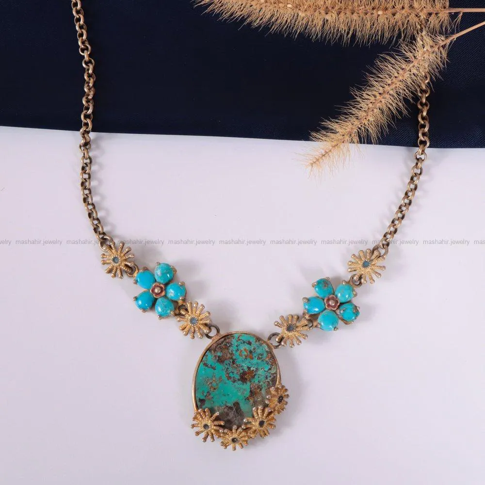 گردنبند فیروزه زنانه کد 2288