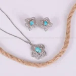 نیم ست فیروزه زنانه کد 2319