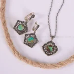 نیم ست فیروزه زنانه کد 2321