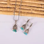 نیم ست فیروزه زنانه کد 2329