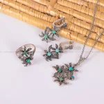 نیم ست فیروزه زنانه کد 2335