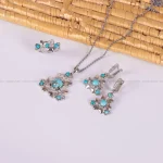 نیم ست فیروزه زنانه کد 2336