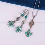 نیم ست فیروزه زنانه کد 2343