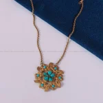گردنبند فیروزه زنانه کد 2345
