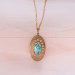 گردنبند فیروزه زنانه کد 2355