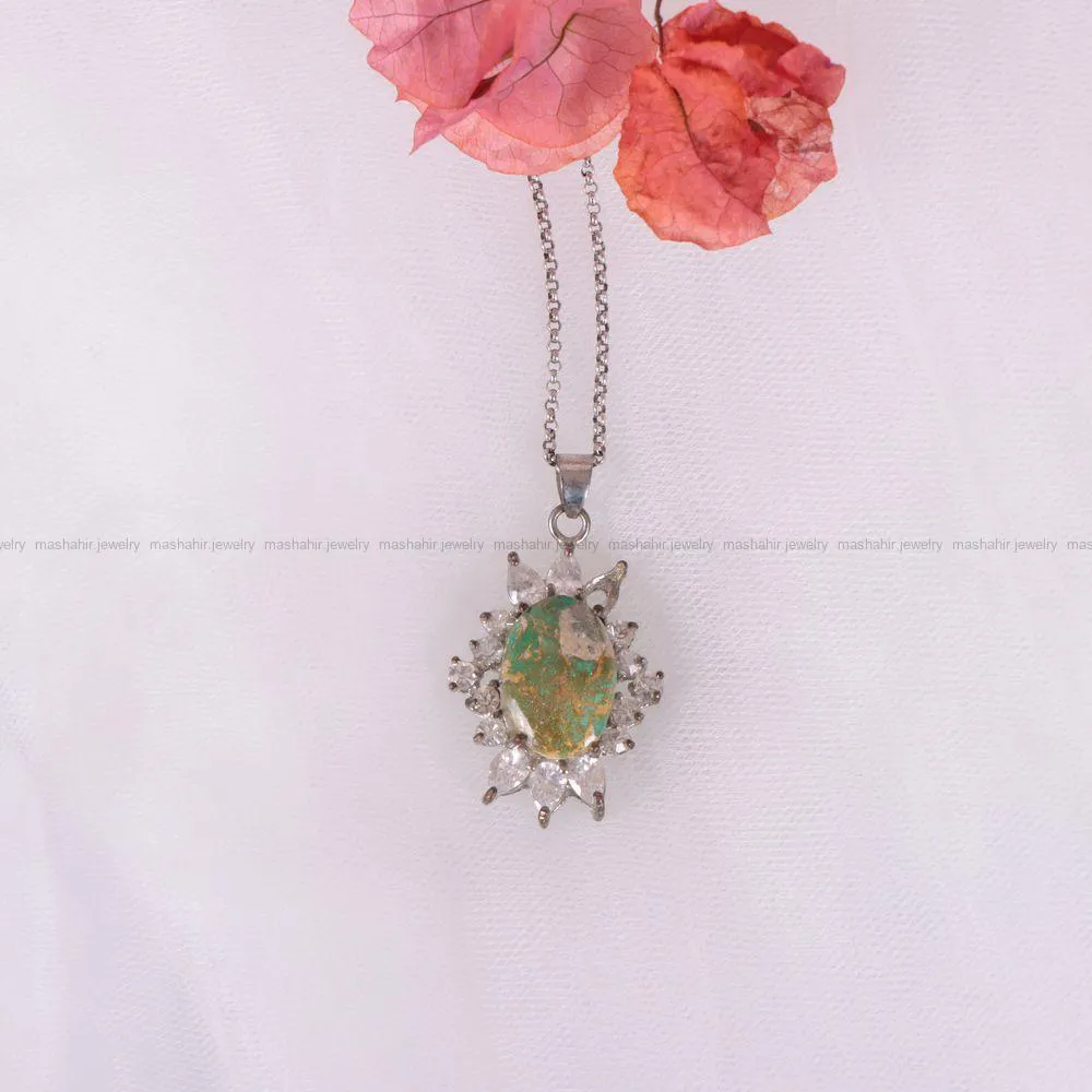 گردنبند فیروزه زنانه کد 2367