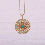 گردنبند فیروزه زنانه کد 2376