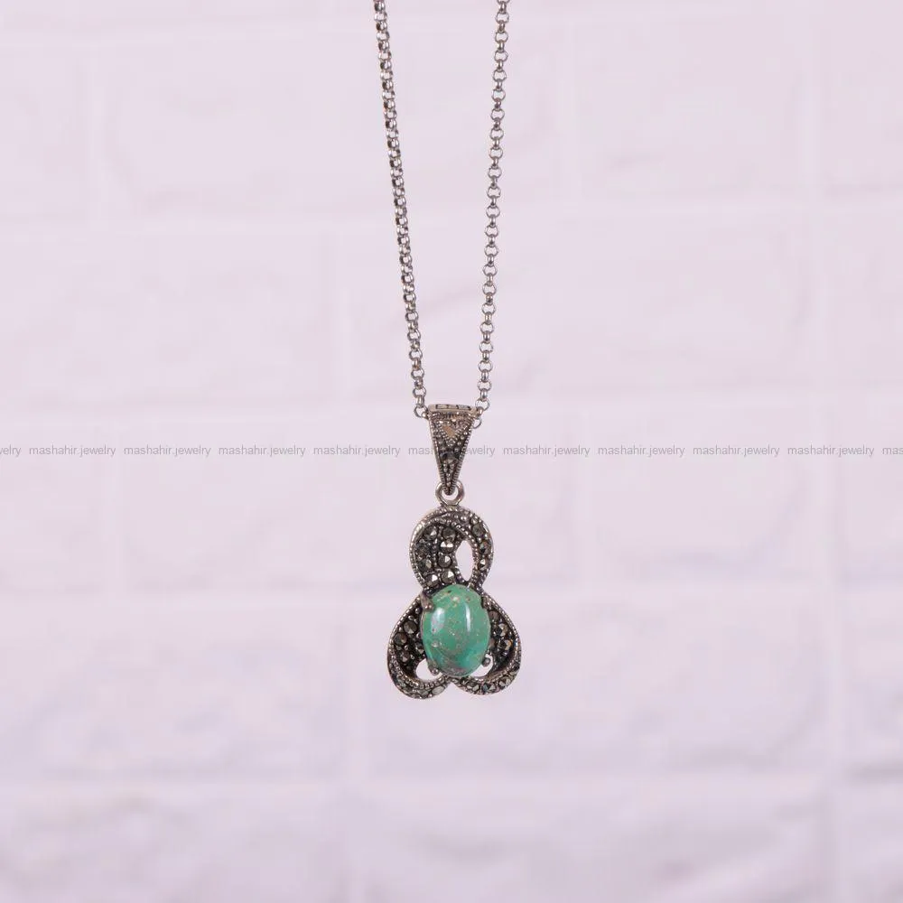 گردنبند فیروزه زنانه کد 2379