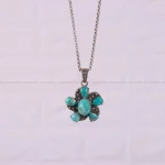 گردنبند فیروزه زنانه کد 2380