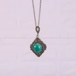 گردنبند فیروزه زنانه کد 2384