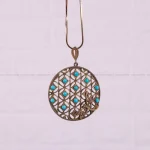 گردنبند فیروزه زنانه کد 2386