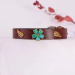 دستبند چرم فیروزه زنانه کد 2413