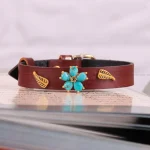 دستبند چرم فیروزه زنانه کد 2434