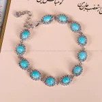 دستبند فیروزه زنانه کد 2451