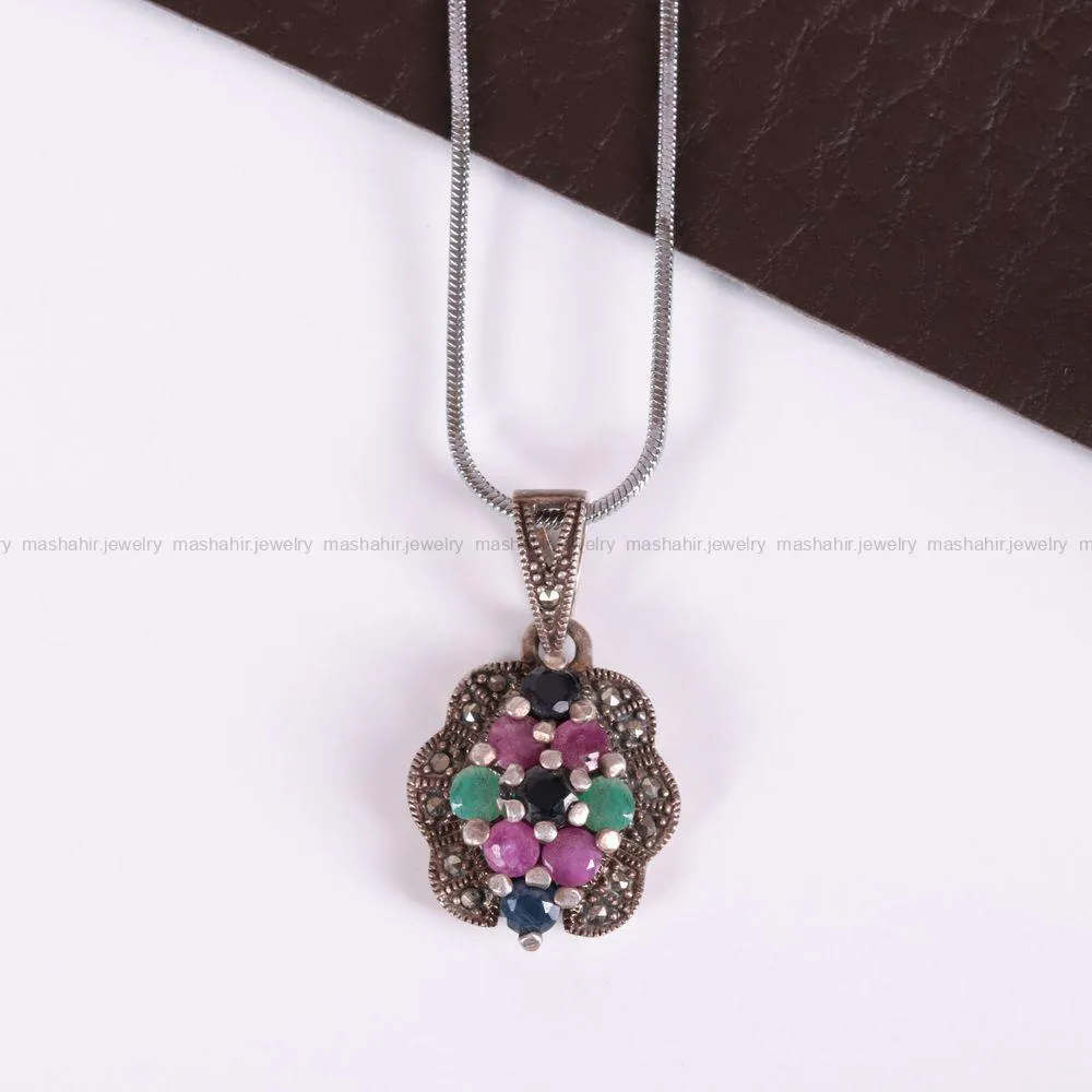 گردنبند میکس زنانه کد 2466