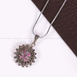 گردنبند یاقوت سرخ زنانه کد 2471