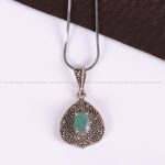 گردنبند زمرد زنانه کد 2474