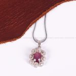 گردنبند یاقوت سرخ زنانه کد 2477