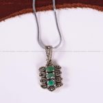 گردنبند زمرد زنانه کد 2478