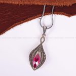 گردنبند یاقوت سرخ زنانه کد 2479