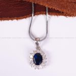 گردنبند یاقوت کبود زنانه کد 2481