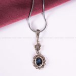 گردنبند یاقوت کبود زنانه کد 2489