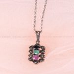 گردنبند میکس زنانه کد 2496