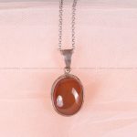 گردنبند عقیق زنانه کد 2497