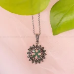 گردنبند زمرد زنانه کد 2500