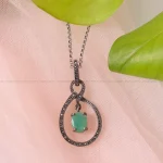 گردنبند زمرد زنانه کد 2501