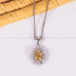 گردنبند سیترین زنانه کد 2521