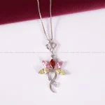 گردنبند طرح یاقوت زنانه 2523