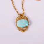 گردنبند فیروزه زنانه کد 2541
