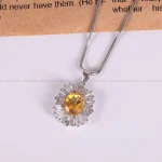 گردنبند سیترین زنانه کد 2550