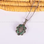 گردنبند زمرد زنانه کد 2560