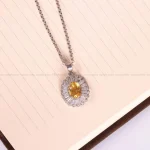 گردنبند سیترین زنانه کد 2576