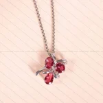 گردنبند طرح یاقوت زنانه کد 2577