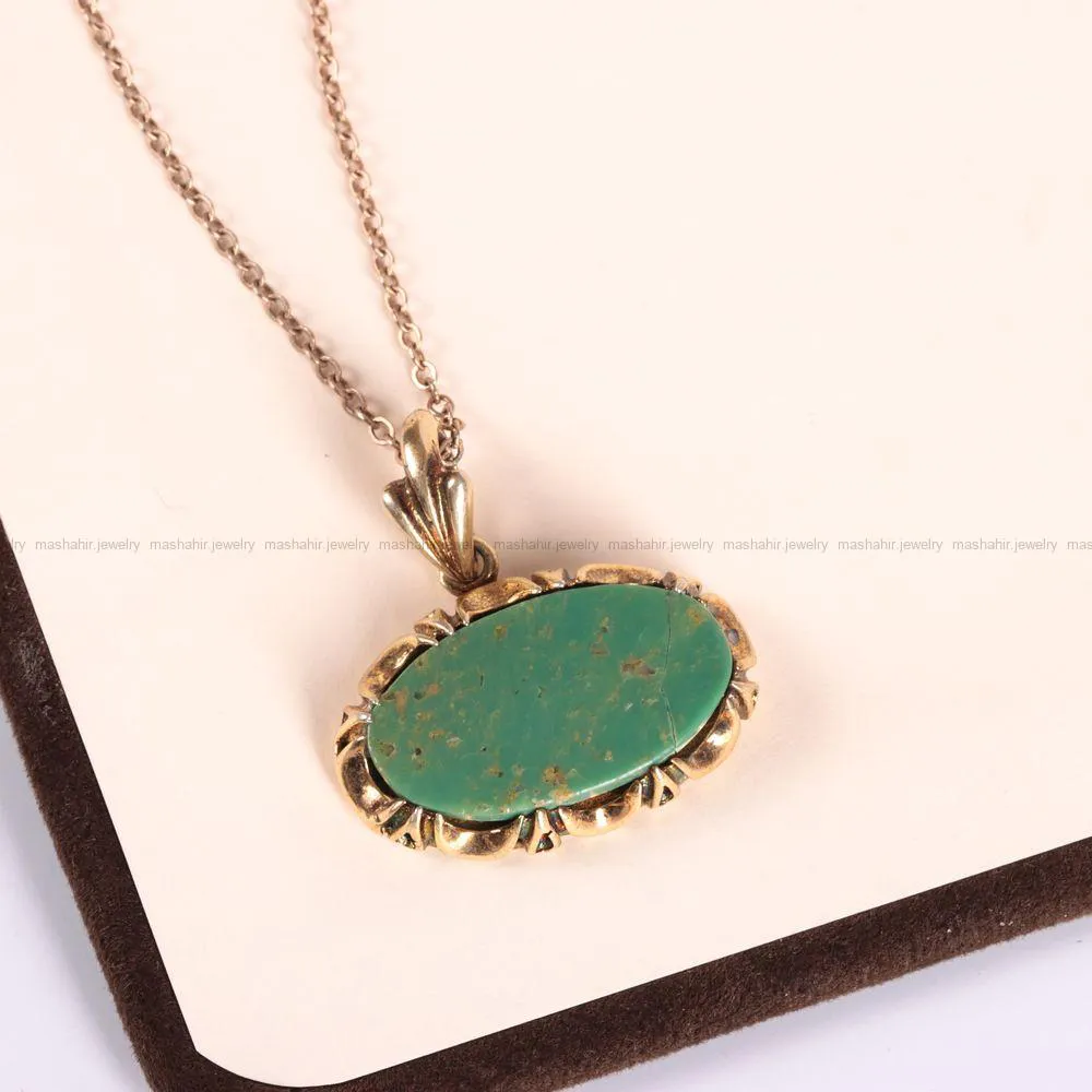 گردنبند فیروزه زنانه کد 2580