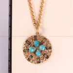 گردنبند فیروزه زنانه کد 2583