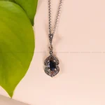 گردنبند یاقوت کبود زنانه کد 2601