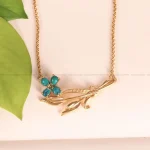 گردنبند فیروزه زنانه کد 2603