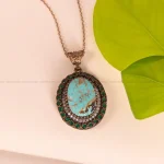 گردنبند فیروزه زنانه کد 2609