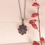 گردنبند یاقوت سرخ زنانه کد 2612