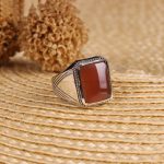 انگشتر عقیق یمن مردانه کد 3459
