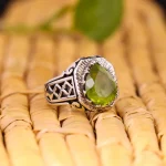 انگشتر زبرجد مردانه کد 4734