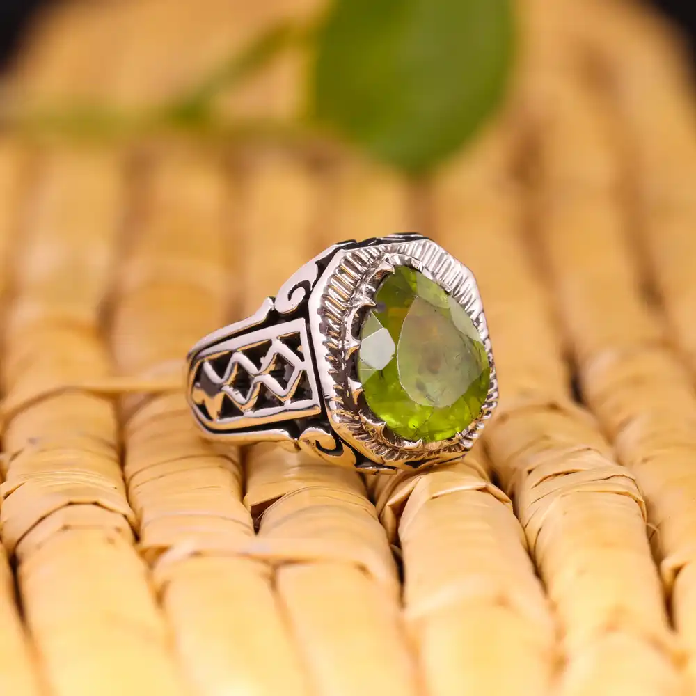 انگشتر زبرجد مردانه کد 4734