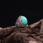 انگشتر فیروزه عجمی مردانه کد 448