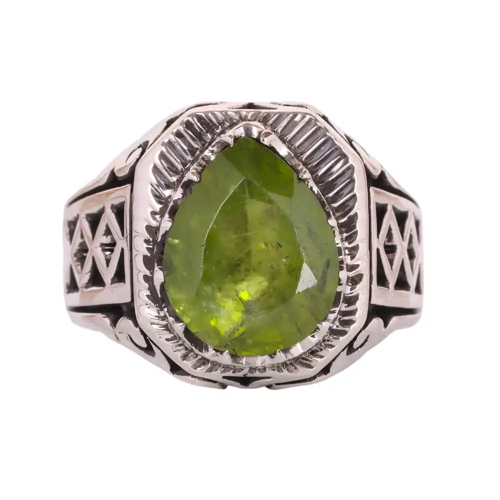 انگشتر زبرجد مردانه کد 4734