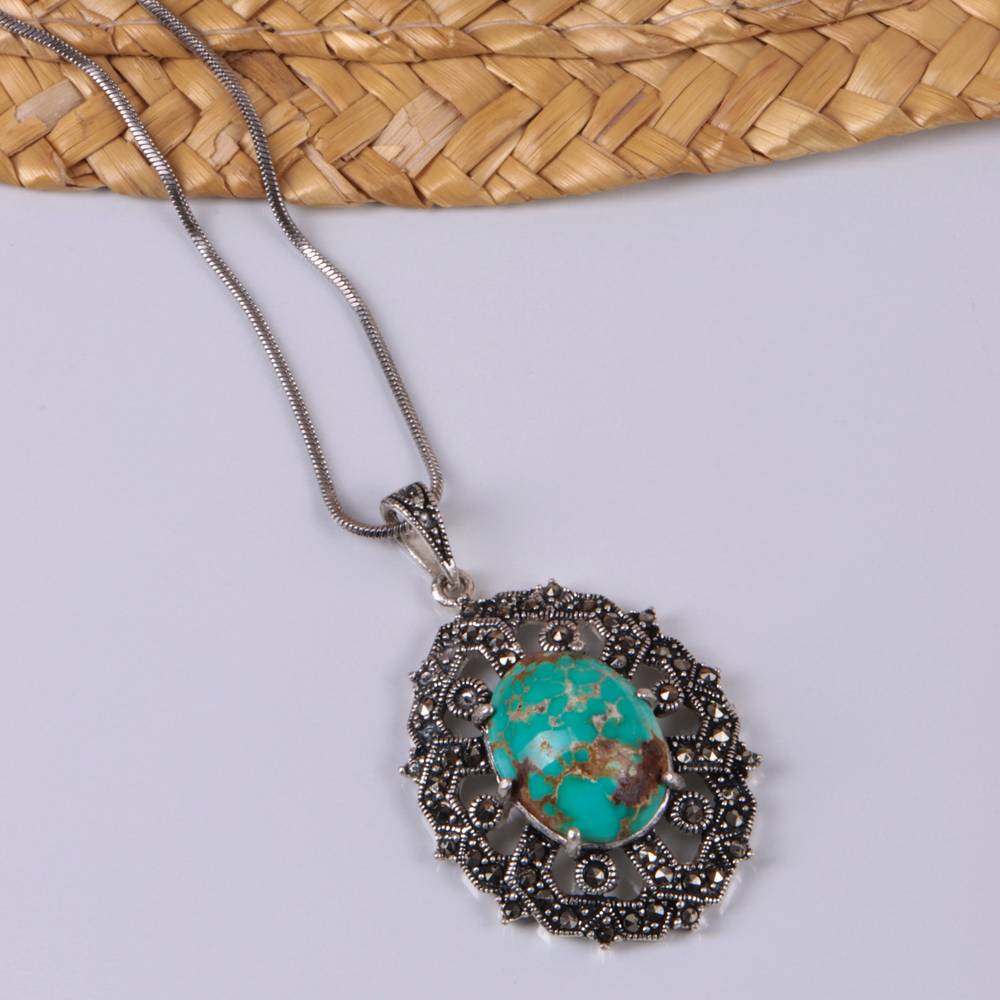 گردنبند فیروزه شجری زنانه کد 405